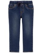Toddler Pull-On Knit Denim Pants, image 1 of 4 slides
