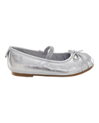 Toddler Ballet Slippers - Silver, image 2 of 7 slides