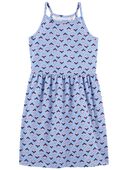 Blue - Kid Floral Tank Dress