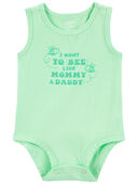 Green - Baby Bee Like Mommy And Daddy Sleeveless Bodysuit
