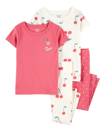 Toddler 4-Piece Cherry Cotton Pajamas, 