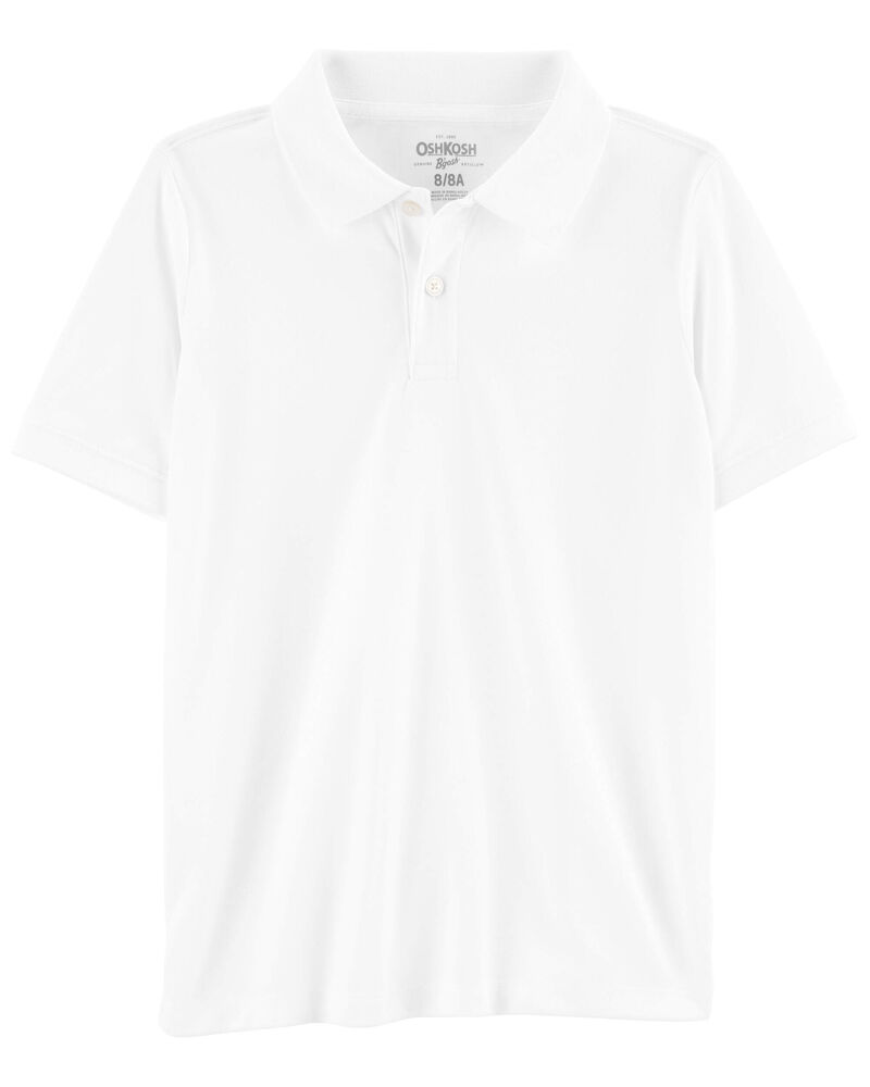 Kid 3-Pack Pique Cotton Uniform Polos, image 2 of 3 slides