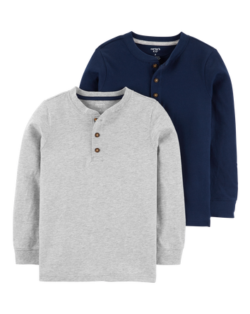 Kid 2-Pack Henley Tees, 