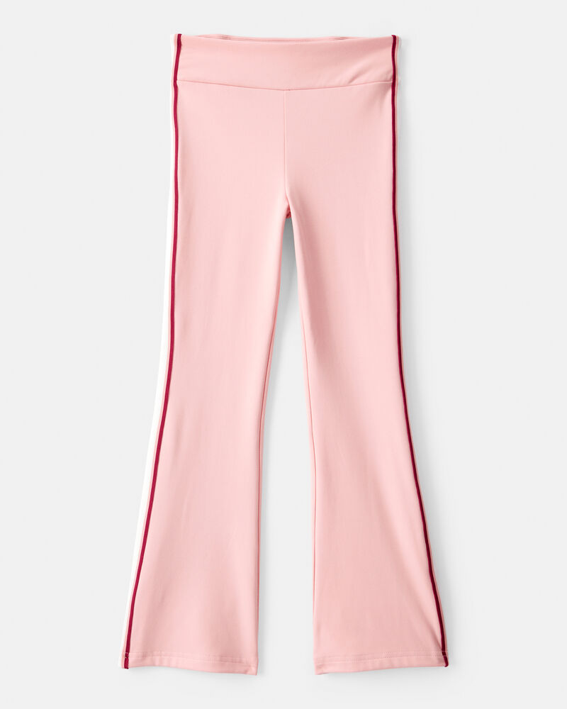 Girls Knit Flare Active Pants - Pink, image 1 of 5 slides