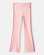 Girls Knit Flare Active Pants - Pink, image 1 of 5 slides