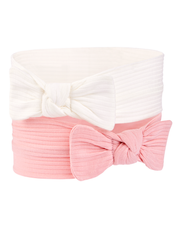 Baby Girl 2-Pack PurelySoft Headwraps - Pink, 