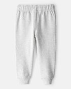 Toddler Boy Solid Fleece Cotton Jogger - Grey, image 2 of 4 slides