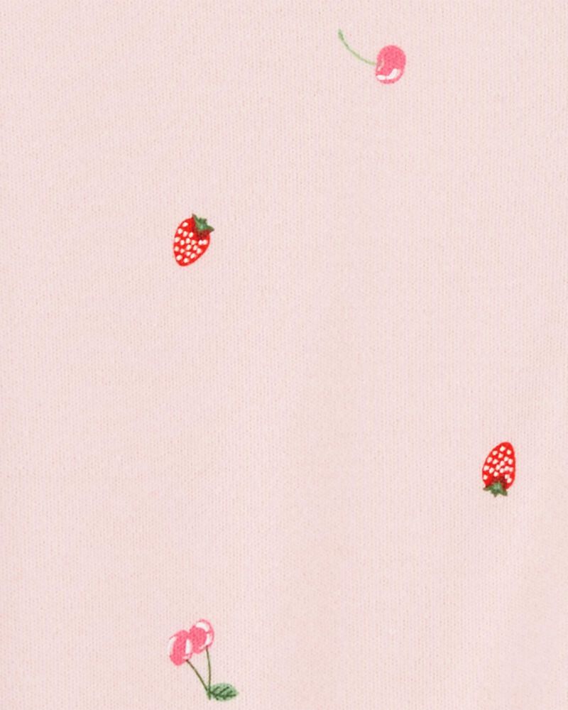 Baby Strawberry 2-Way Zip Cotton Sleep & Play Pajamas, image 3 of 4 slides