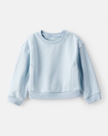 Toddler Girl Long-Sleeve Pullover Sweatshirt - Blue, 