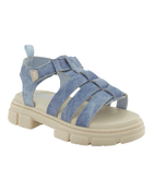 Toddler Strappy Denim Sandals - Blue, image 1 of 7 slides