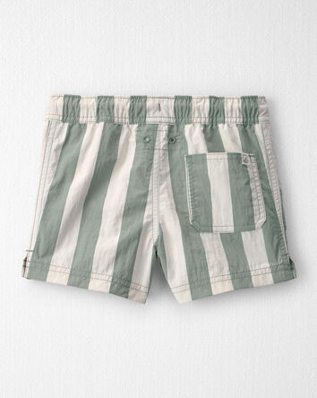 Toddler Boy Recycled Swim Trunks in Stripes, 