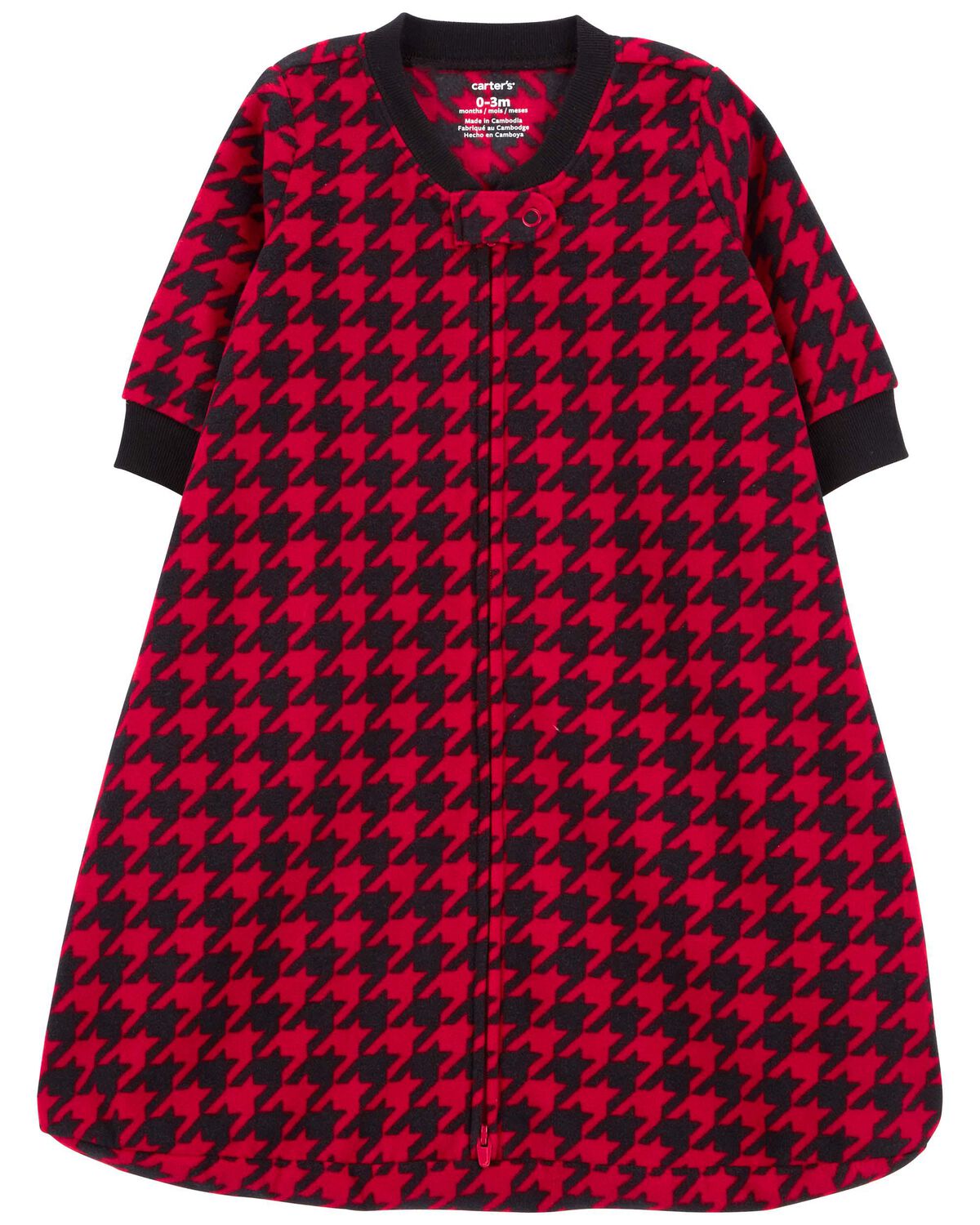 Red Baby 2Way Zip Fleece Sleep Bag