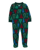 Baby 1-Piece  Christmas Tree Fleece Footie Pajamas
, image 1 of 5 slides