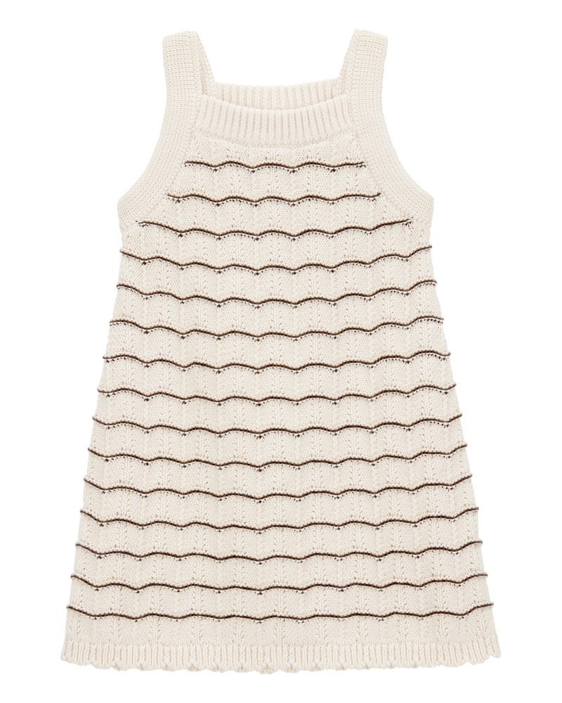 Baby Striped Crotchet Knit Tank Dress, image 1 of 4 slides