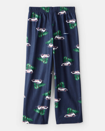 Kid Christmas Cars Loose Fit Pajama Pants - Navy, 