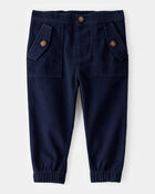 Baby Uniform Twill Joggers - Navy, image 3 of 4 slides