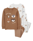 Baby 4-Piece Woodland Creatures Pajamas, image 1 of 4 slides