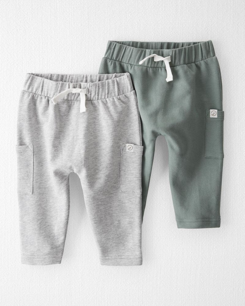 Baby 2-Pack Organic Cotton Pants, image 1 of 4 slides