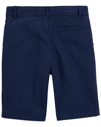 Kid Blue Flat-Front Shorts, 