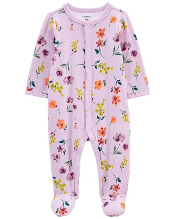 Baby Floral Snap-Up Footie Sleep & Play Pajamas, 