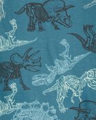 Kid 4-Piece Glow Dinosaur 100% Snug Fit Cotton Pajamas, image 3 of 5 slides