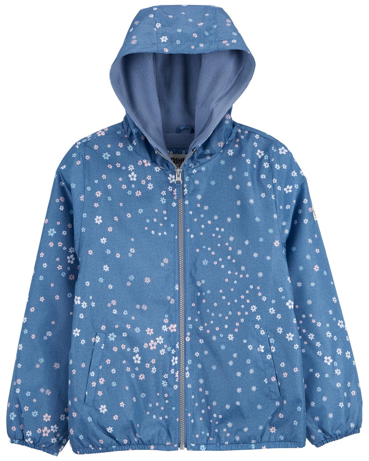 Blue Kid Floral Print Fleece Lined Jacket | carters.com