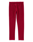 Kid Glitter Cozy Fleece Leggings, image 1 of 5 slides