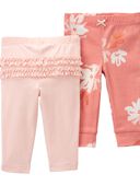 Pink - Baby 2-Pack Pull-On Pants