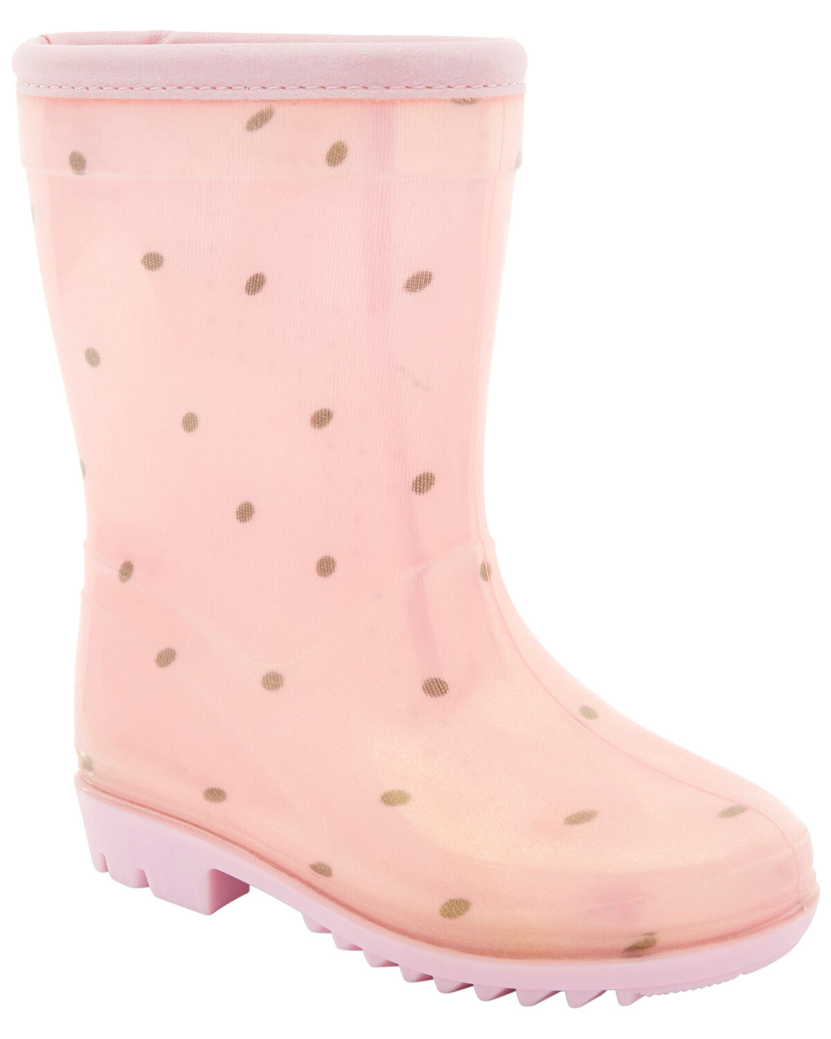 Pink Toddler Polka Dot Rain Boots