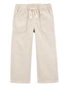 Toddler Pull-On Drawstring Pant - Tan, image 1 of 6 slides