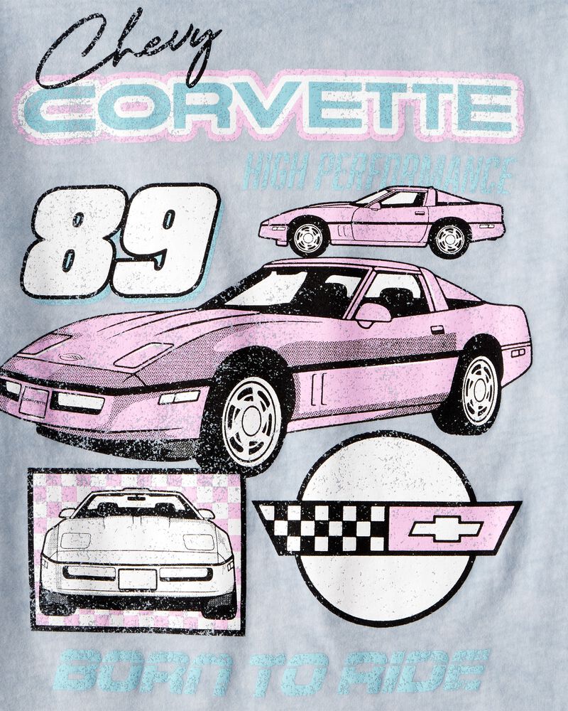 Kid Chevrolet™ Corvette™ Short-Sleeve Graphic Tee - Blue, image 3 of 4 slides