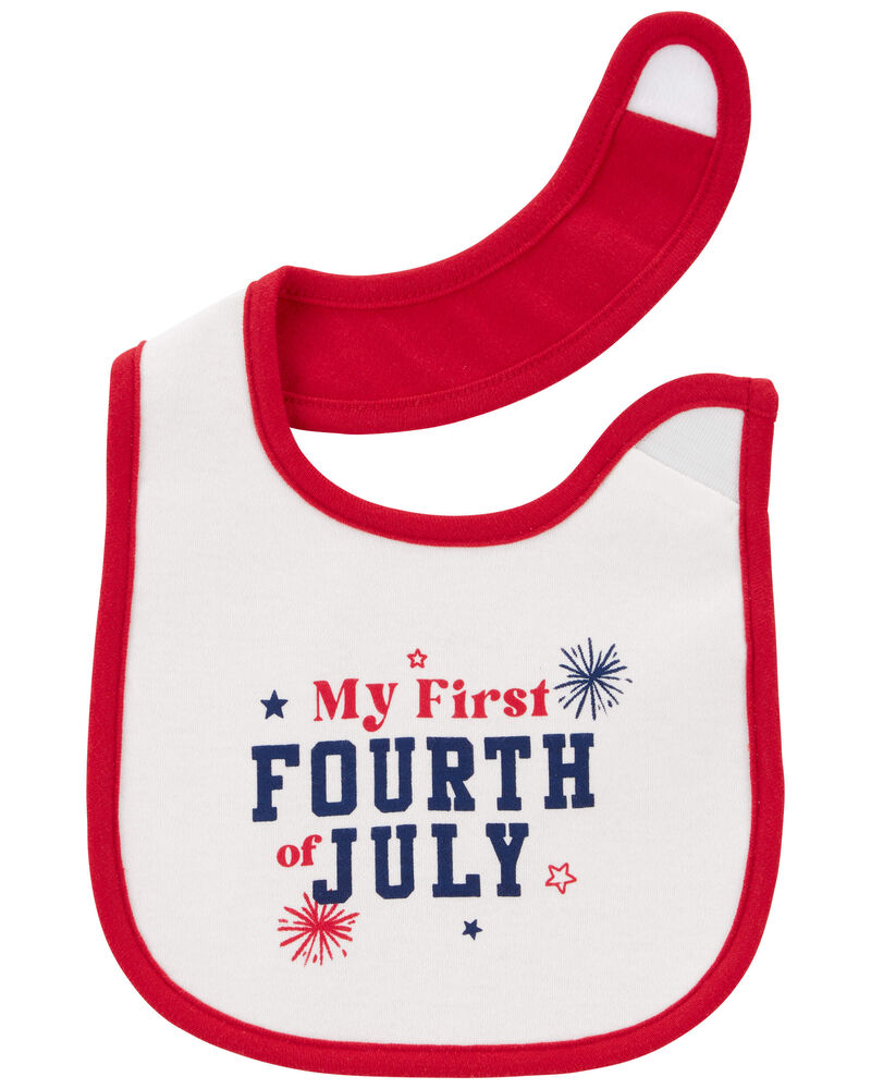 Baby 4th Of July Teething Bib, image 2 of 3 slides