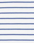 Kid 2-Piece Striped Top & Pull-On French Terry Shorts Set, image 3 of 6 slides