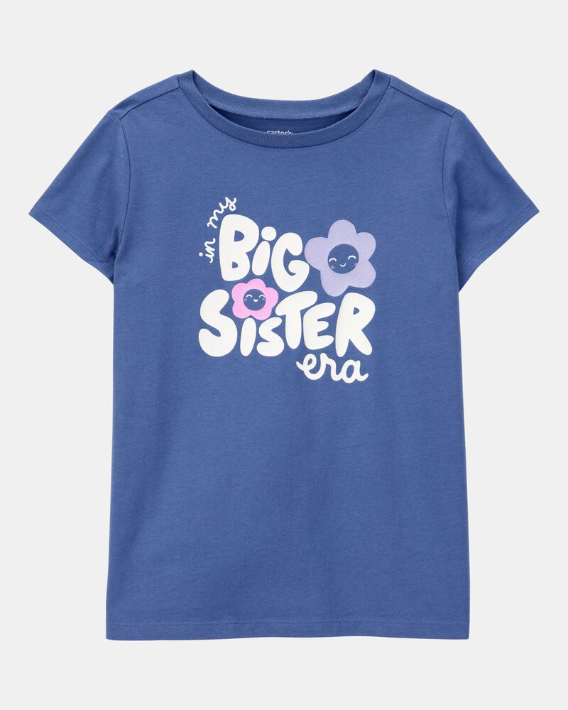 Kid Big Sister Short-Sleeve Graphic Tee - Blue, image 1 of 3 slides