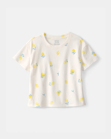 Toddler Girl Lemon Top - Cream, 