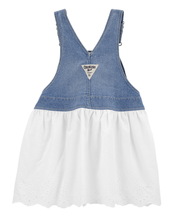 Toddler Denim Eyelet Jumper Dress, 