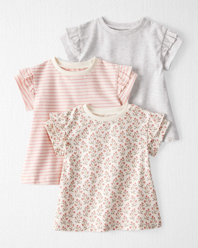 Baby 3-Pack Organic Cotton Tops, image 1 of 6 slides