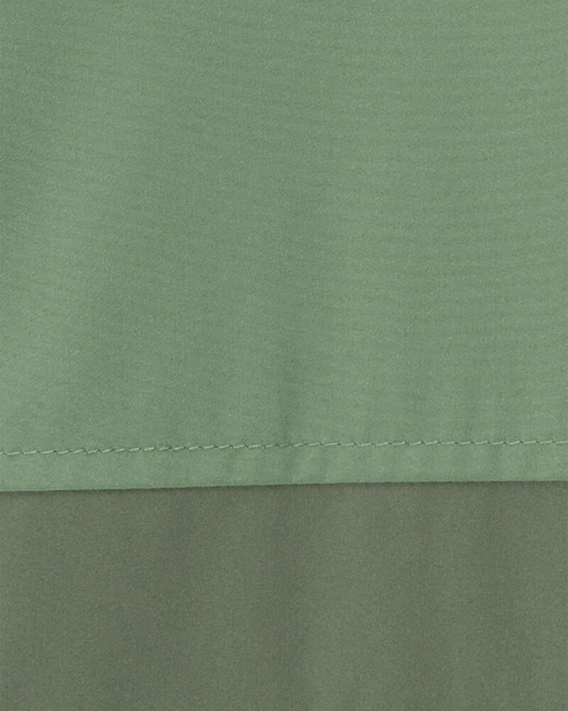 Boys Midweight Color Block Jacket - Green, image 3 of 3 slides