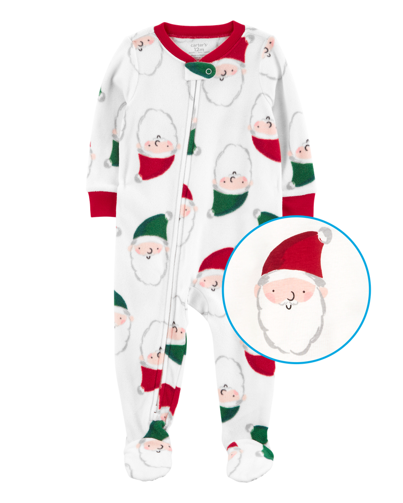 Toddler 1-Piece  Santa Fleece Footie Pajamas
, image 2 of 5 slides