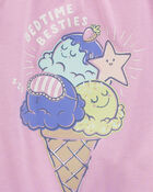 Toddler 3-Piece Ice Cream Loose Fit Pajama Set, image 2 of 2 slides