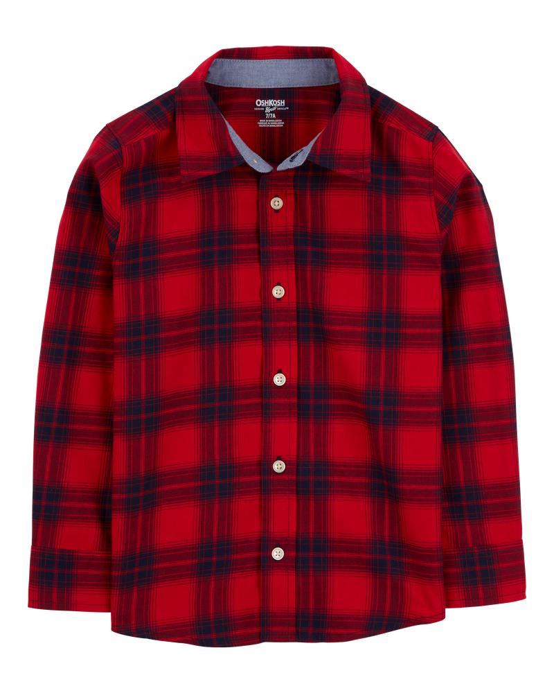 Kid Plaid Button-Front Shirt, image 2 of 4 slides