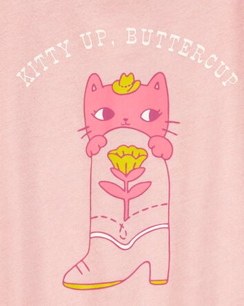 Toddler Kitty Up Buttercup Short-Sleeve Graphic Tee - Pink, 