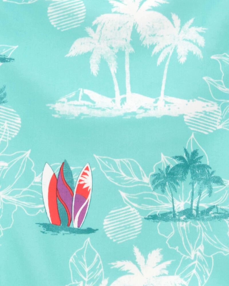 Kid Beach Print 1-Piece Cut -Out Swimsuit, image 3 of 4 slides
