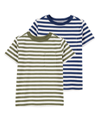 Kid 2-Pack Striped Short-Sleeve Tees, image 1 of 5 slides