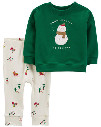 Baby 2-Piece Snowman Outfit Set, 