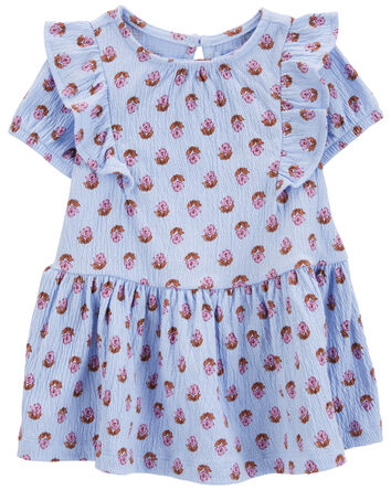 Baby Floral Crinkle Jersey Dress, 