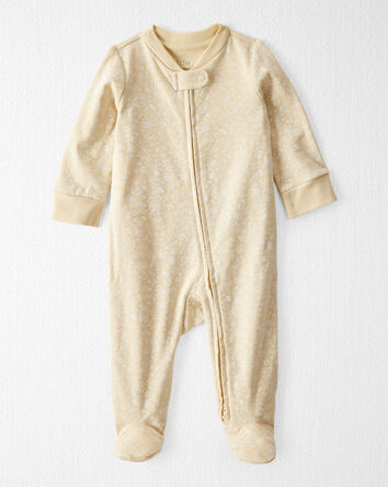 Baby Organic Cotton Floral Sleep & Play Pajamas, 