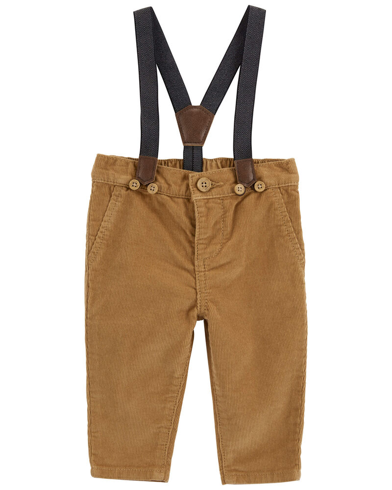 Baby Corduroy Suspender Pants, image 1 of 4 slides