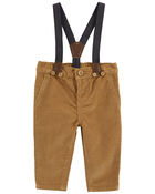 Baby Corduroy Suspender Pants, image 1 of 4 slides