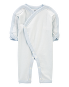 Baby Preemie Striped Cotton Sleep & Play Pajamas, image 1 of 7 slides